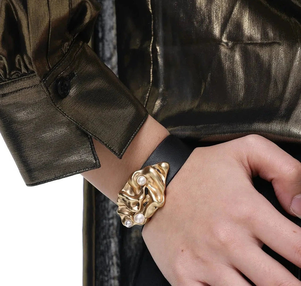 Leather Wide Bracelet
