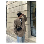 Leather Woven Crossbody Bag