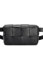 Leather Woven Crossbody Bag