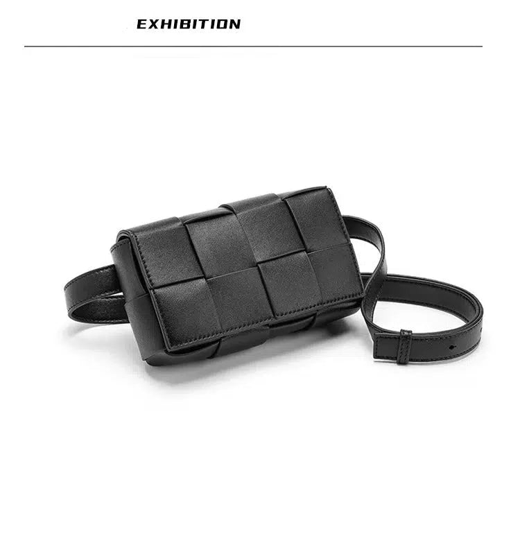 Leather Woven Crossbody Bag