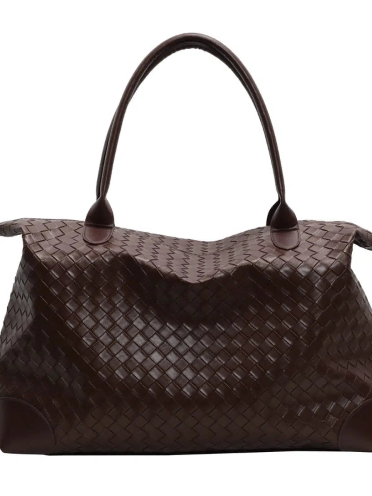 Leather Woven Large Capacity Tote Bag