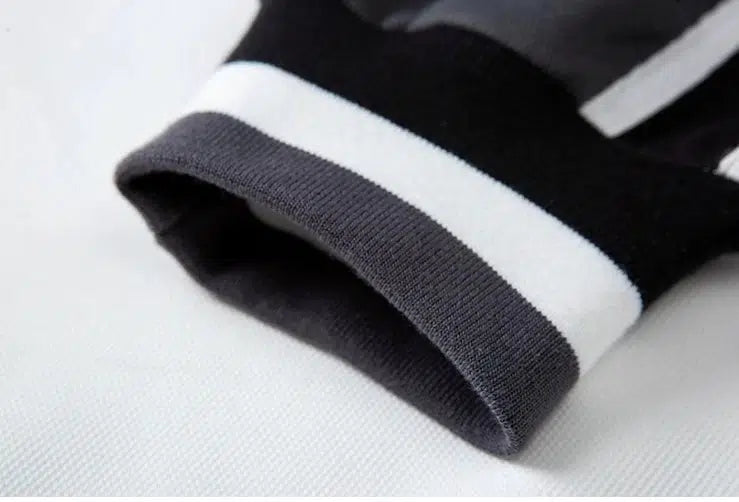 Letter Embroidery Contrasting Color Sweatshirt