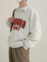 Letter Embroidry Sweatshirt