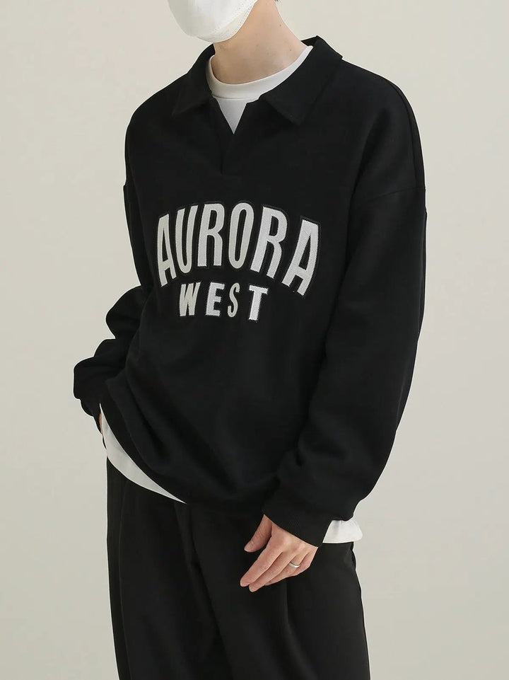 Letter Embroidry Sweatshirt