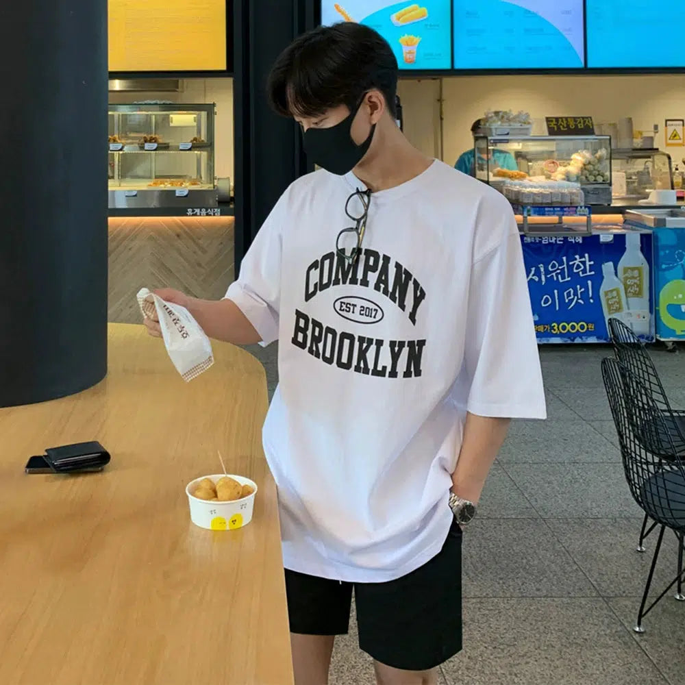 Letter Foaming Printing T-shirt