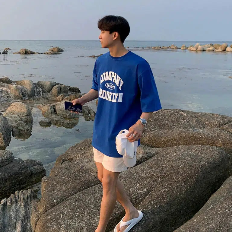 Letter Foaming Printing T-shirt