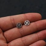 Letter H Stud Earrings