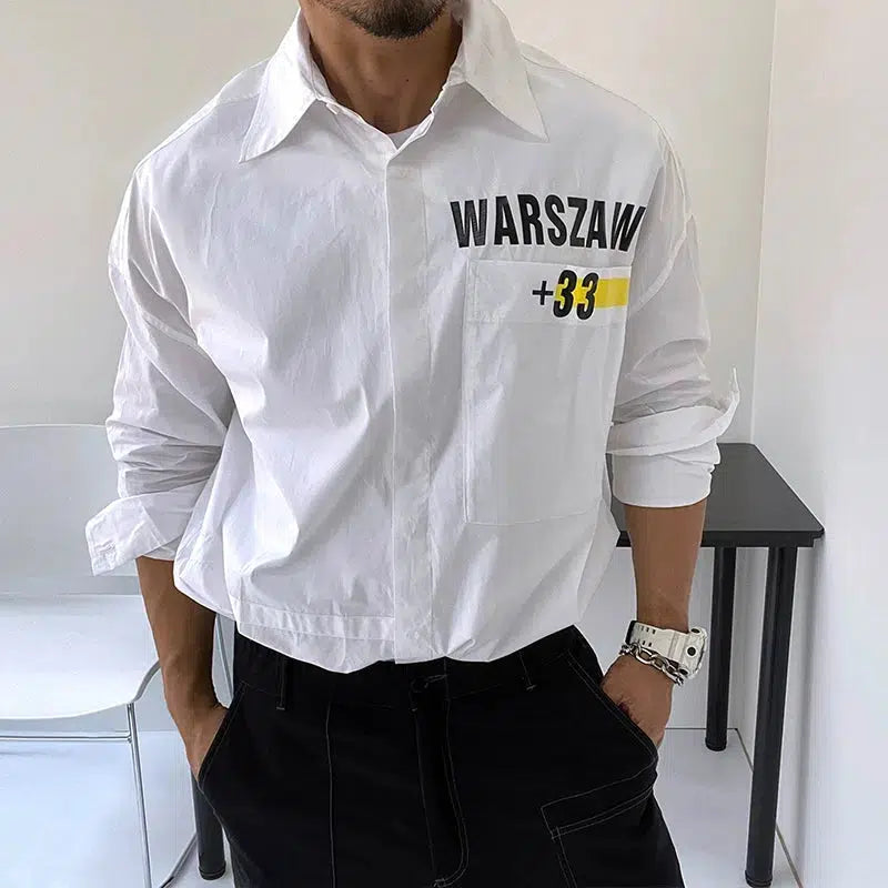 Letter Print Long Sleeve Shirt