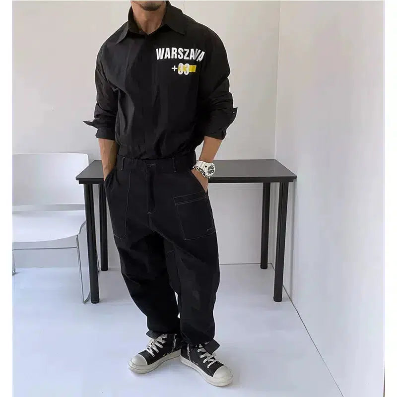 Letter Print Long Sleeve Shirt