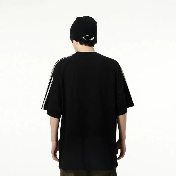 Letter Print Striped T-shirt