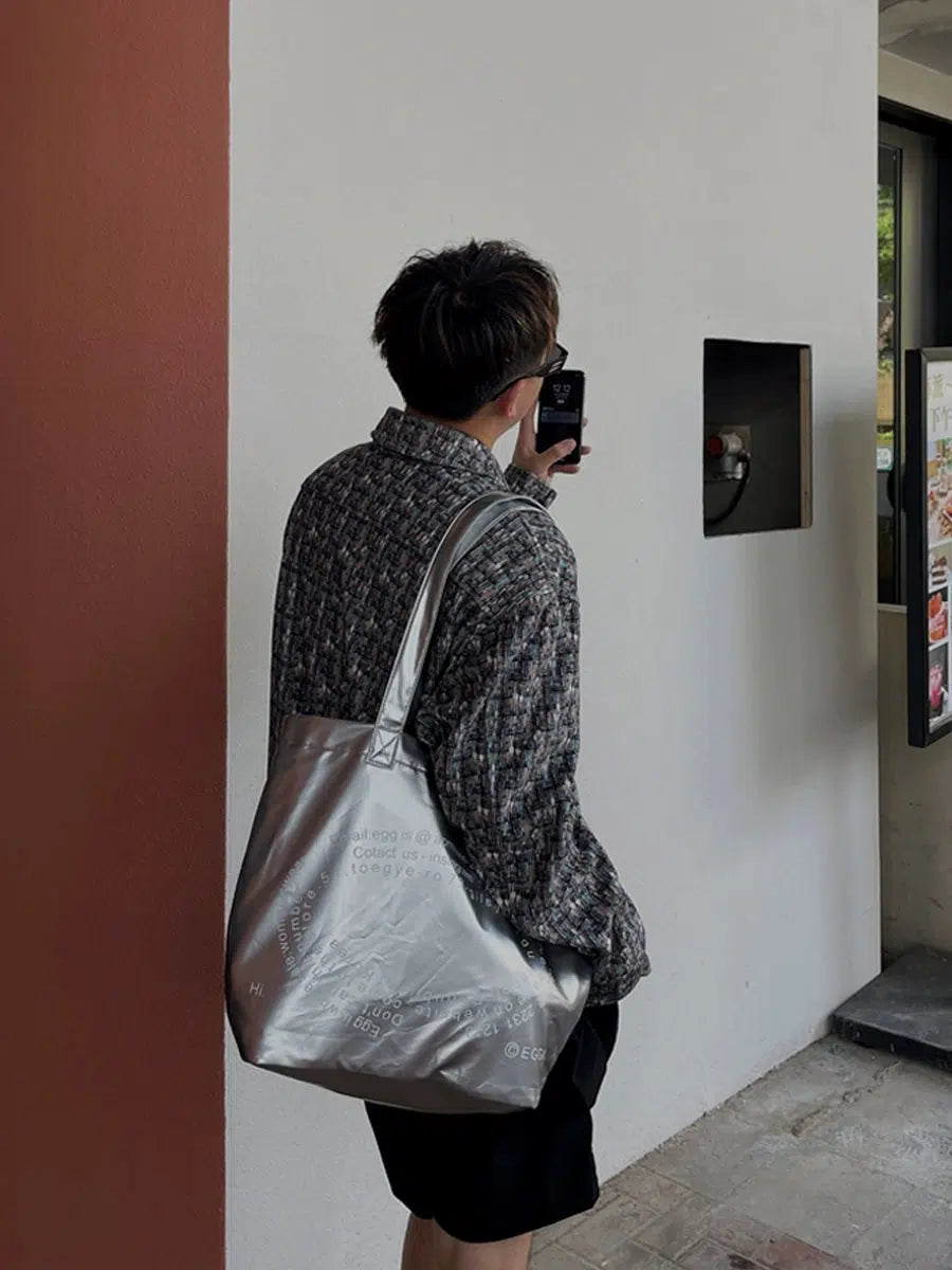 Letter Print Tote Bag