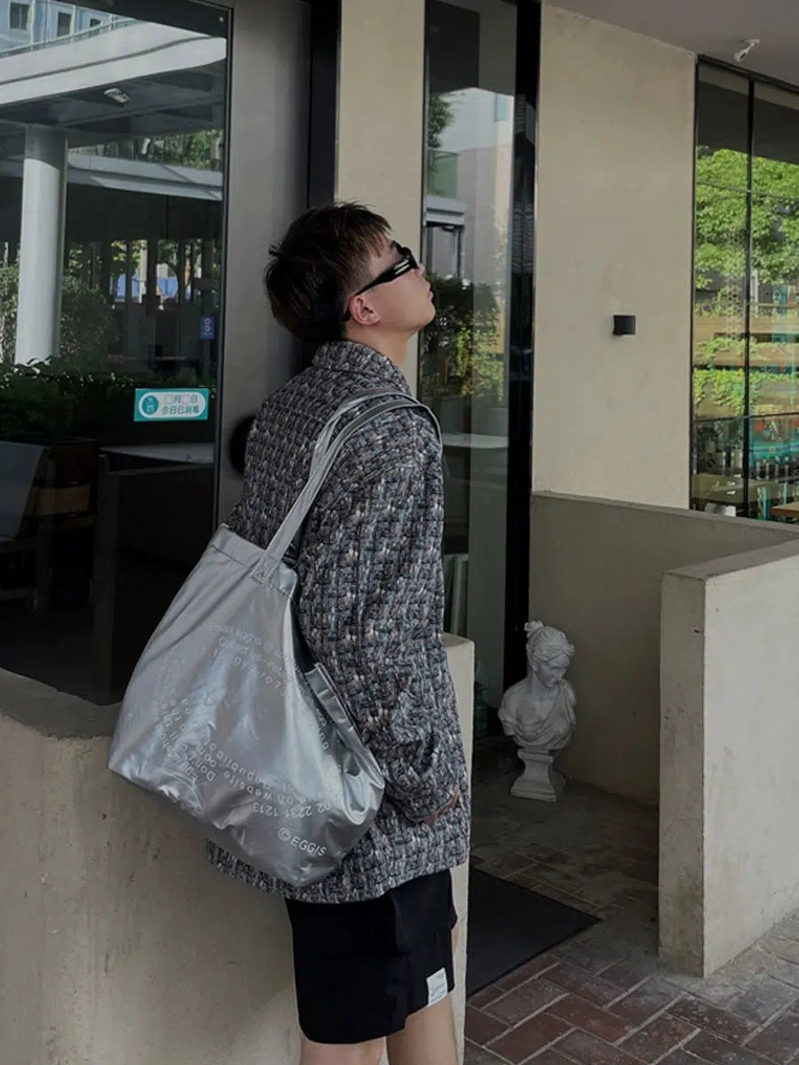 Letter Print Tote Bag