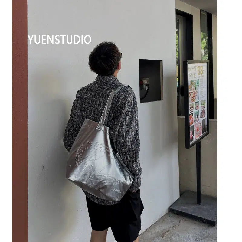 Letter Print Tote Bag