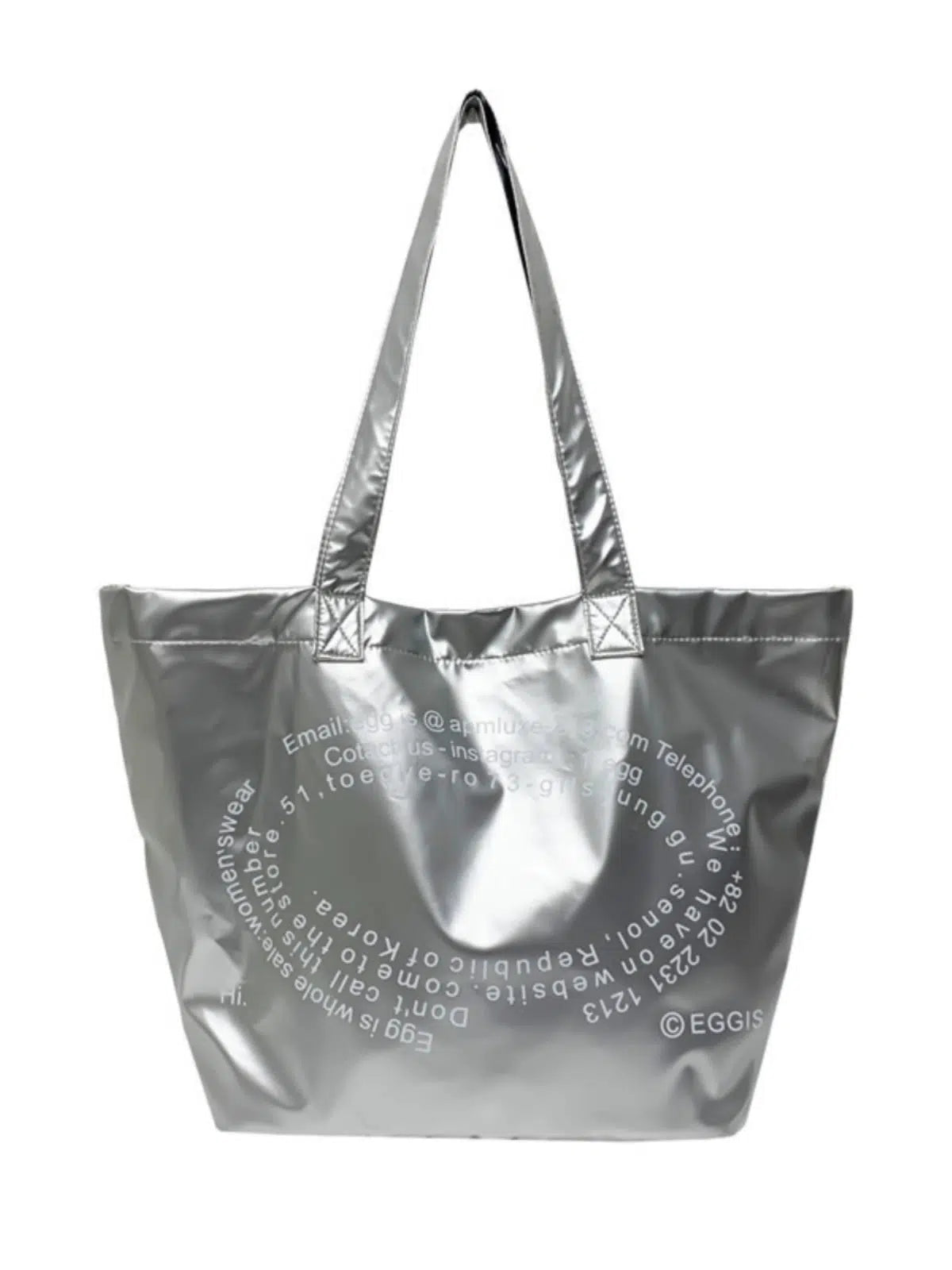 Letter Print Tote Bag