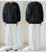 Letter Printed Crewneck Sweatshirt