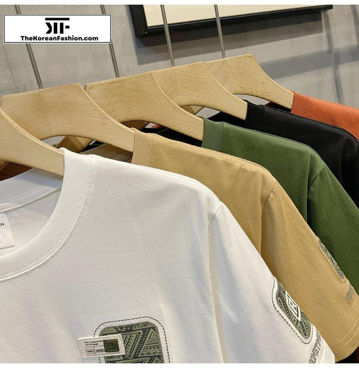 Letter 'R' Embroidered T-shirt