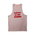 Lettering Print Gym Vest