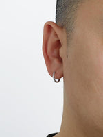 Lettering Twisted Hoop Earrings