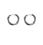 Lettering Twisted Hoop Earrings