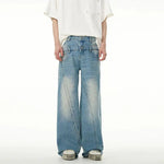 Light Blue High Waisted Wide Leg Jeans