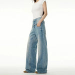Light Blue High Waisted Wide Leg Jeans
