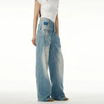 Light Blue High Waisted Wide Leg Jeans