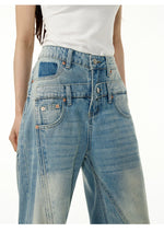 Light Blue High Waisted Wide Leg Jeans