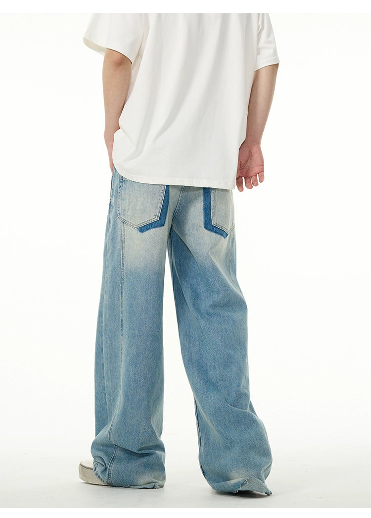 Light Blue High Waisted Wide Leg Jeans
