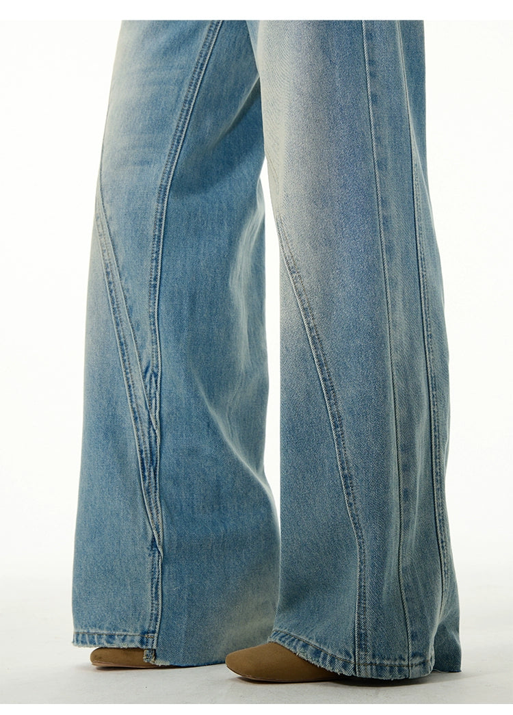 Light Blue High Waisted Wide Leg Jeans