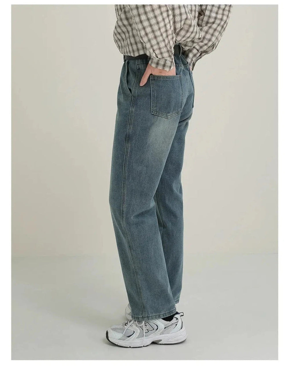 Light Blue Straight-leg Jeans