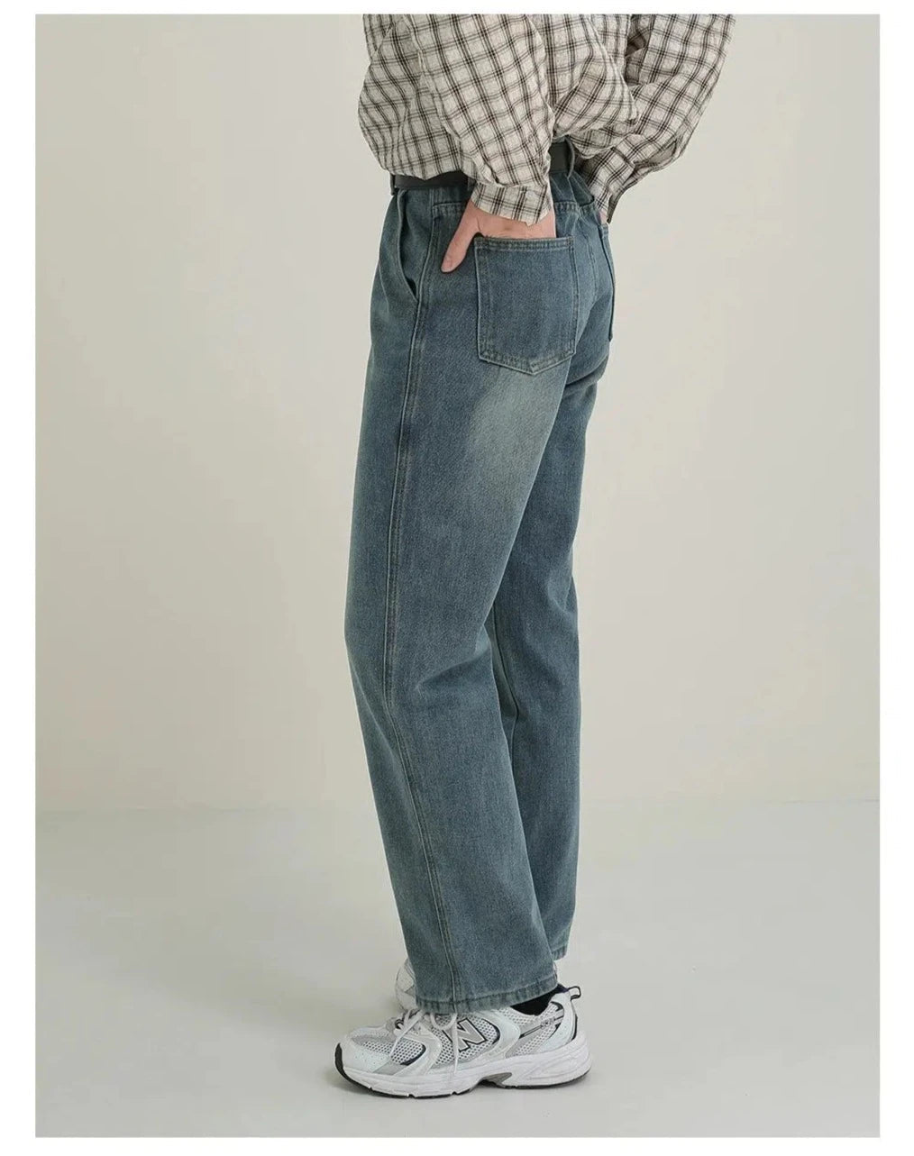 Light Blue Straight-leg Jeans