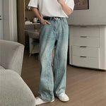 Light Blue Straight-leg Jeans