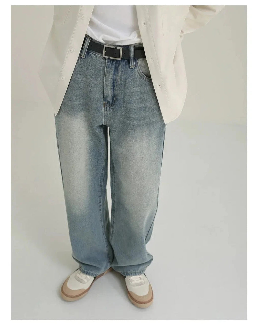 Light Blue Straight-leg Jeans