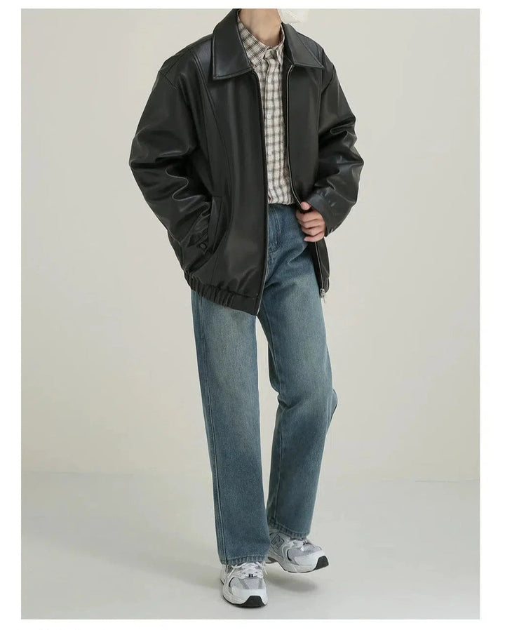 Light Blue Straight-leg Jeans