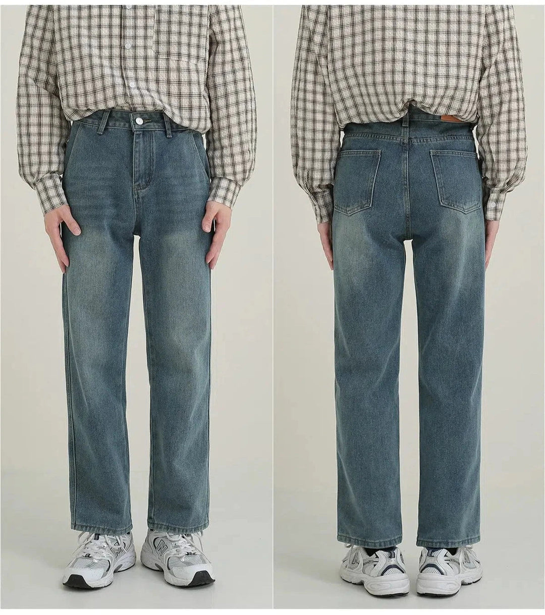 Light Blue Straight-leg Jeans