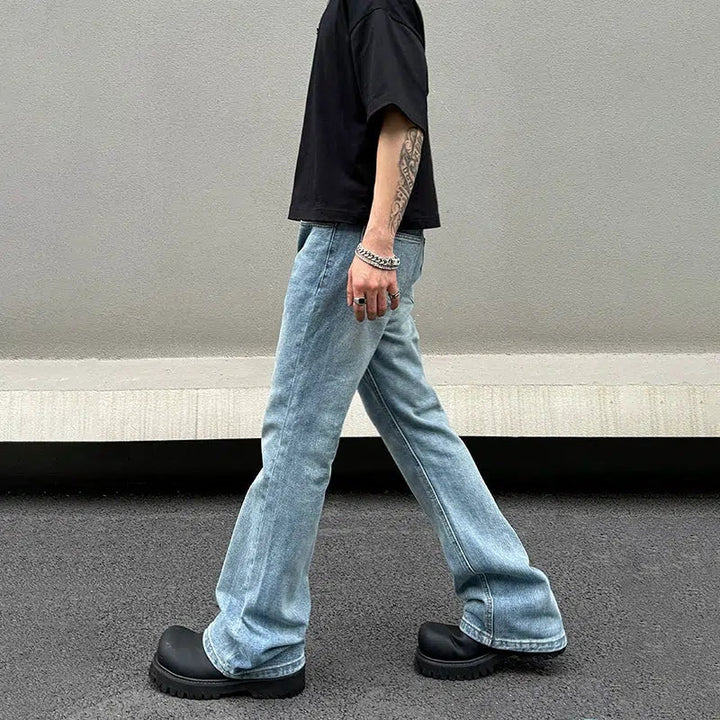 Light Blue Straight-leg Jeans