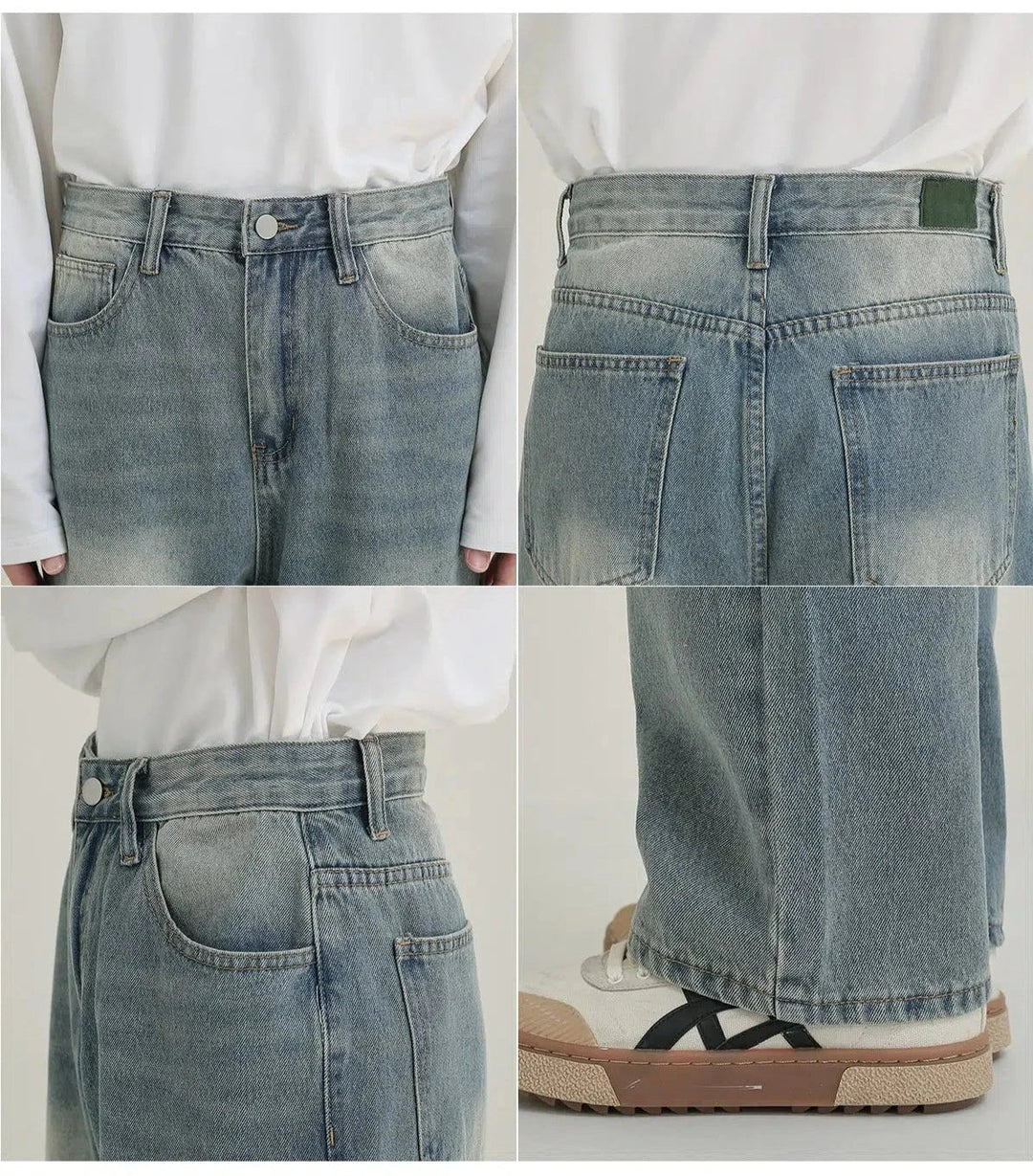 Light Blue Straight-leg Jeans