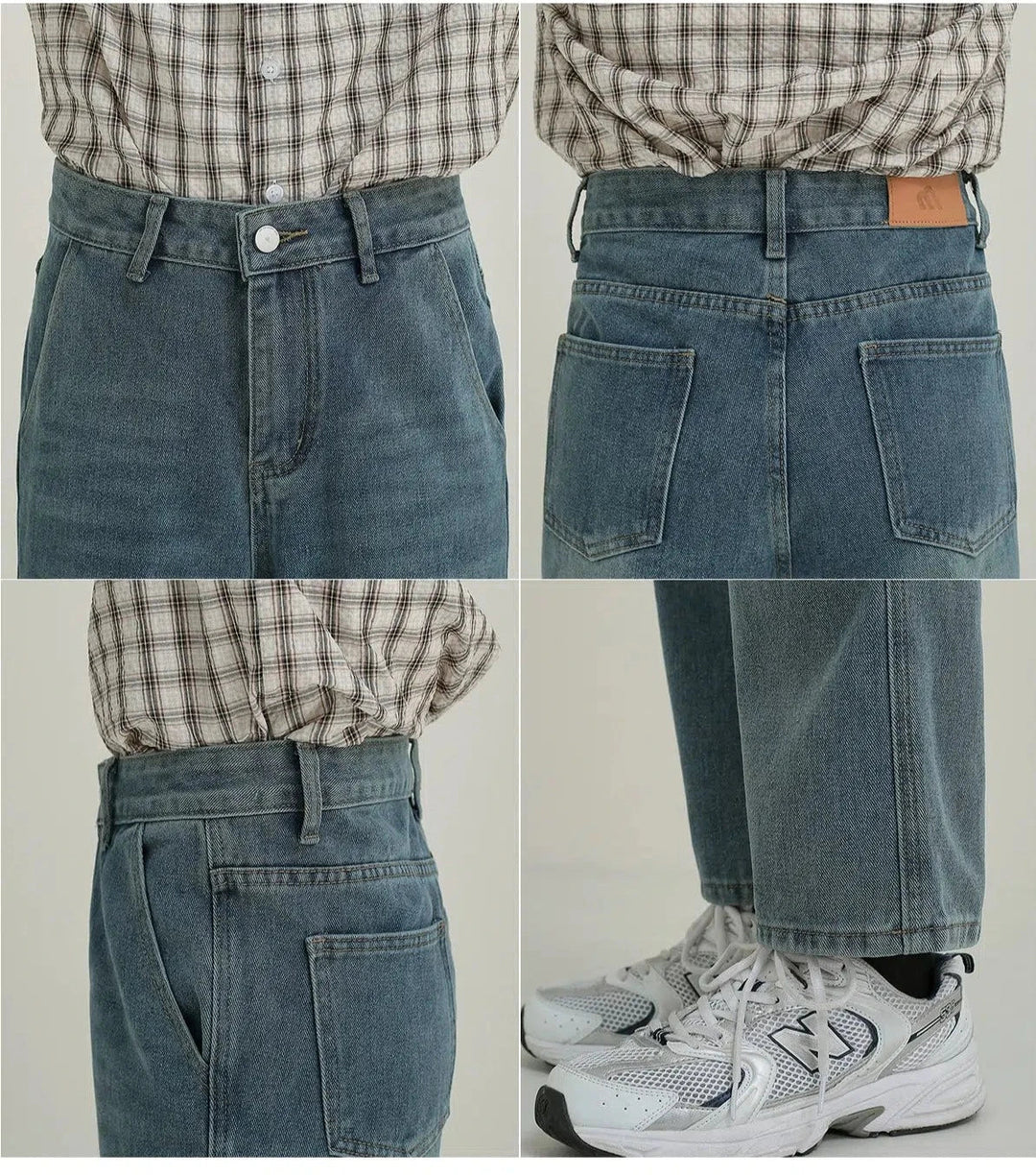Light Blue Straight-leg Jeans