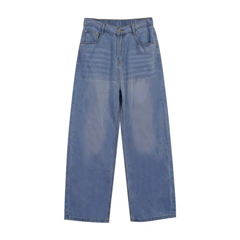 Light Blue Straight-leg Jeans