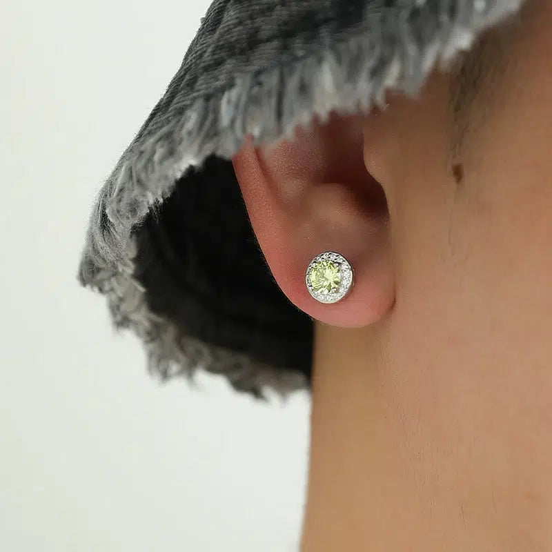Light Yellow Diamond Stud Earrings