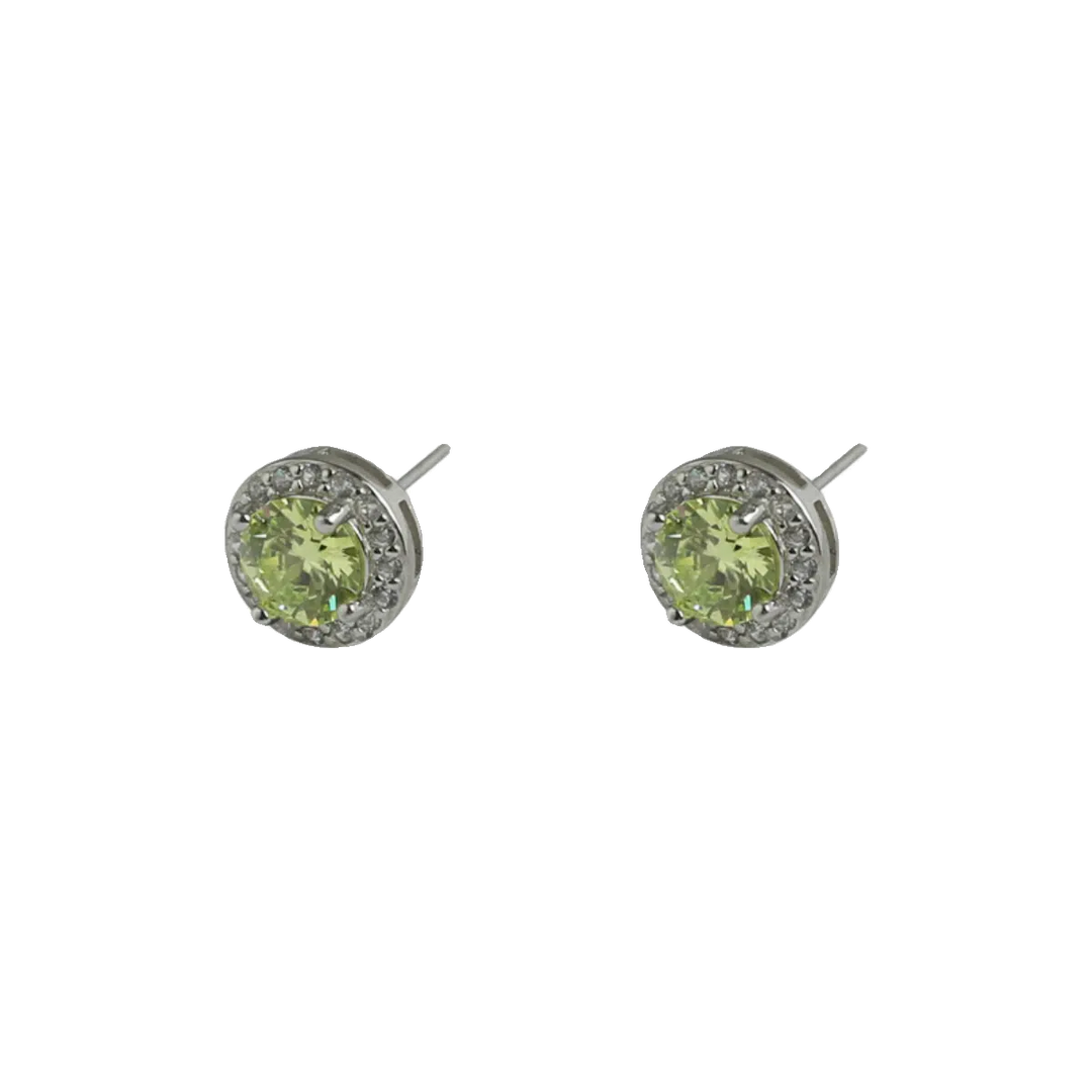 Light Yellow Diamond Stud Earrings