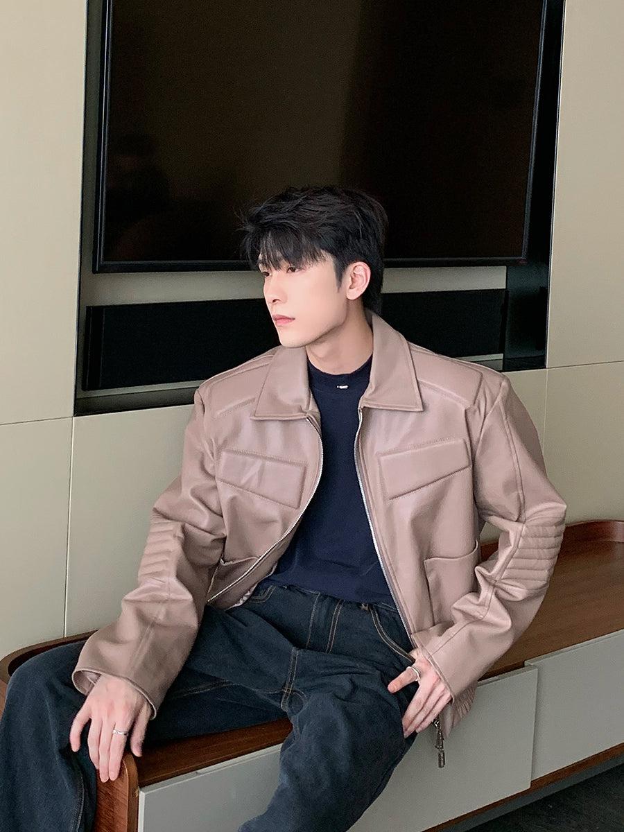 Lightweight leather bomber jacket outlet