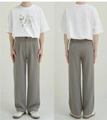 Lightweight Plain Straight Casual Pants