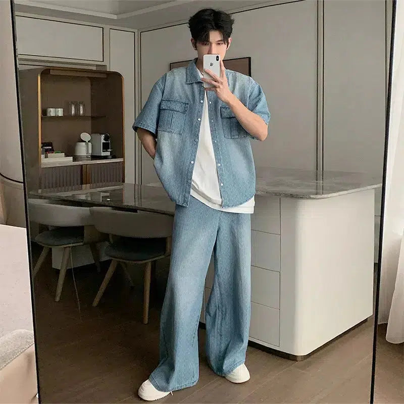 Lightweight Short Sleeve Denim Jacket & Jeans