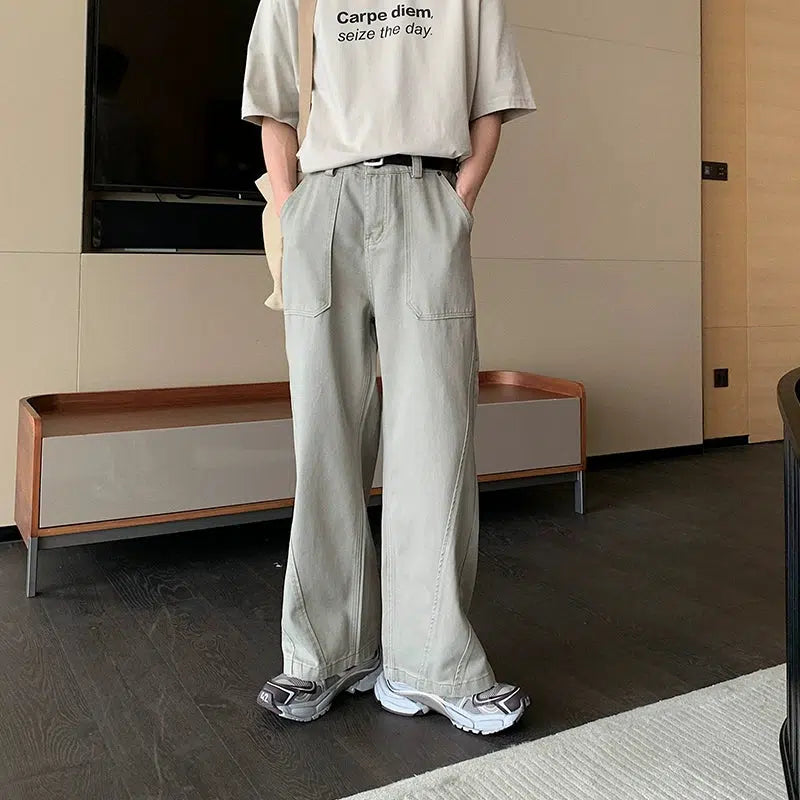 Lightweight Wide Leg Jeans