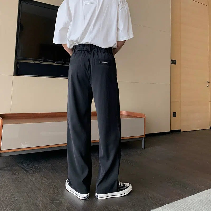 Lightweight Wide-leg Pleated Pants