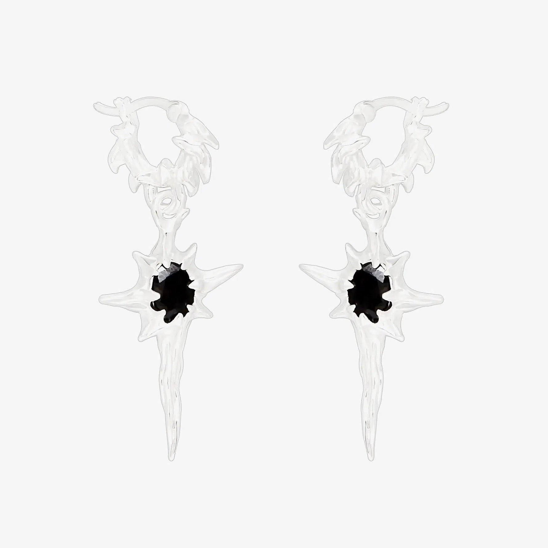 Liquid Diamond Star Earrings