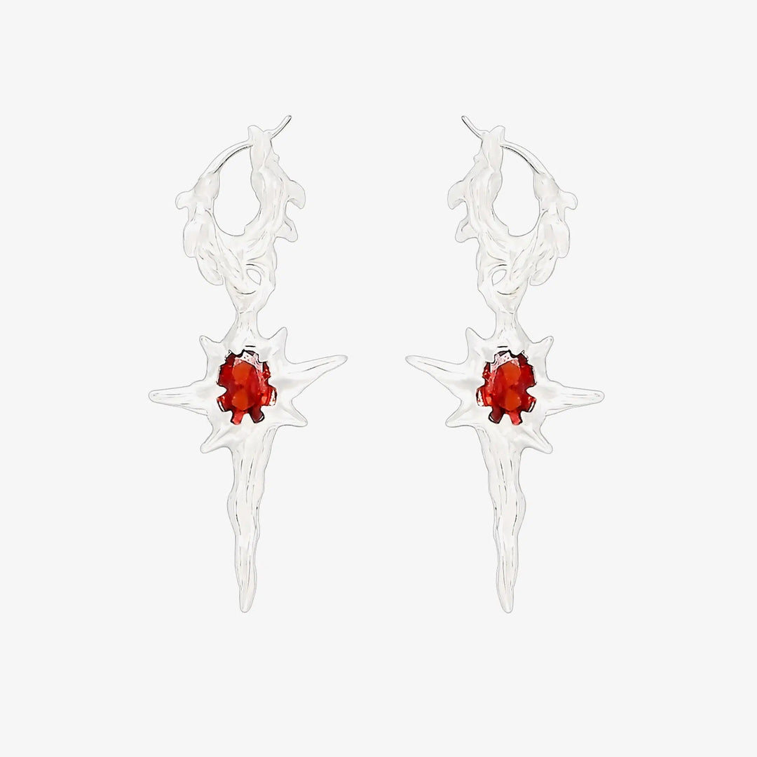 Liquid Diamond Star Earrings
