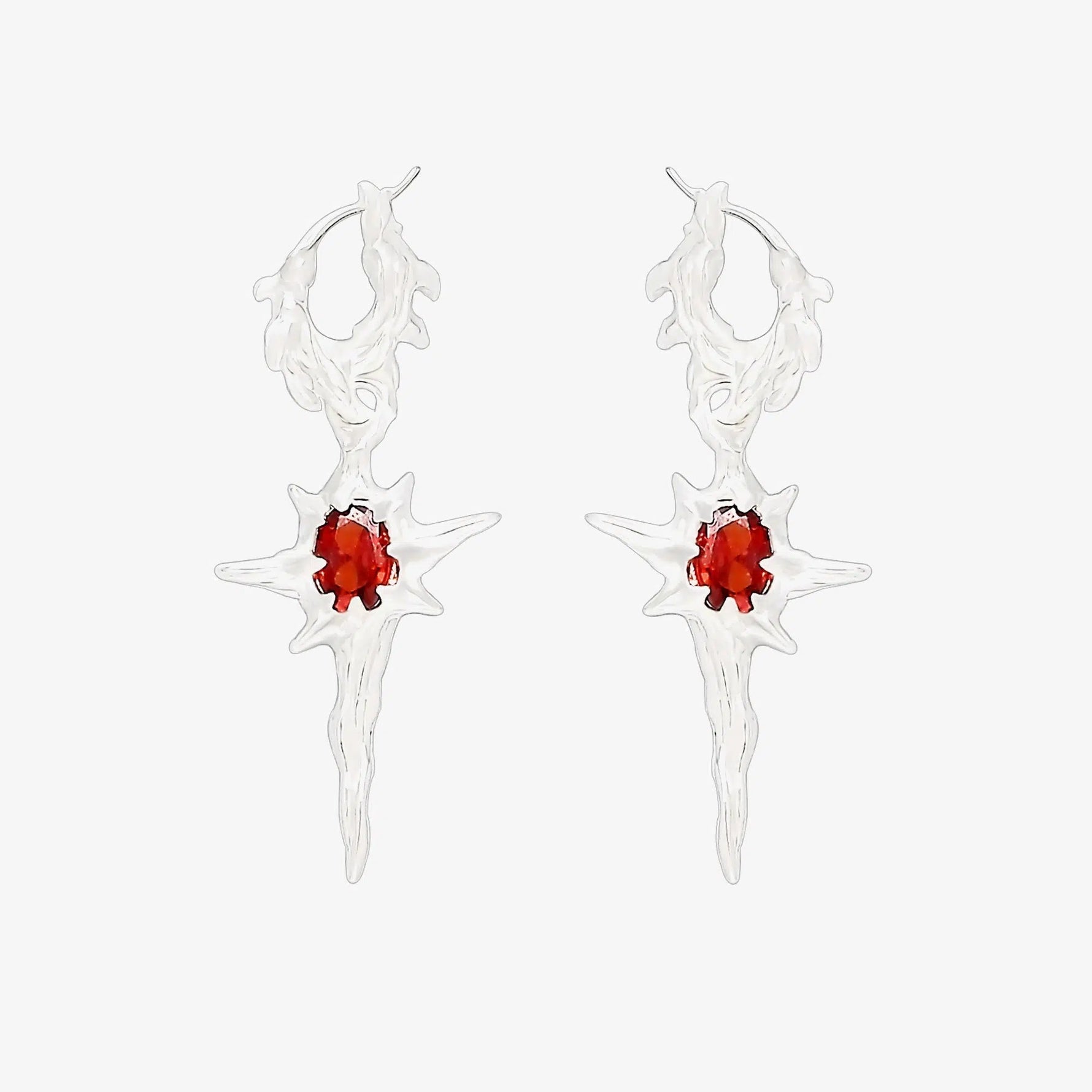 Liquid Diamond Star Earrings