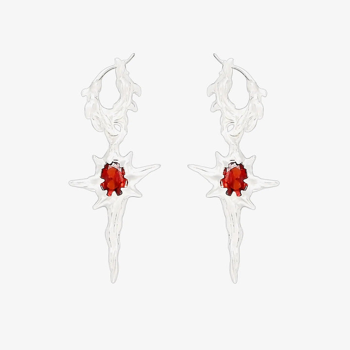 Liquid Diamond Star Earrings